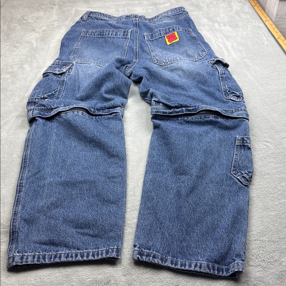 Empyre Blue Zip Off Cargo Denim Skate Jeans Size 30 - Picture 2 of 12